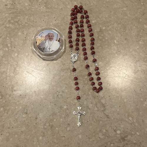 Rosario con perline legno - perline,